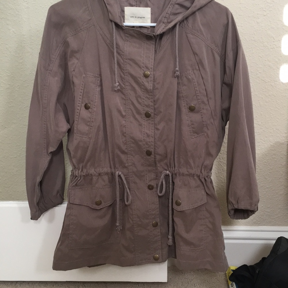 Taupe Life in Progress Utility Jacket
